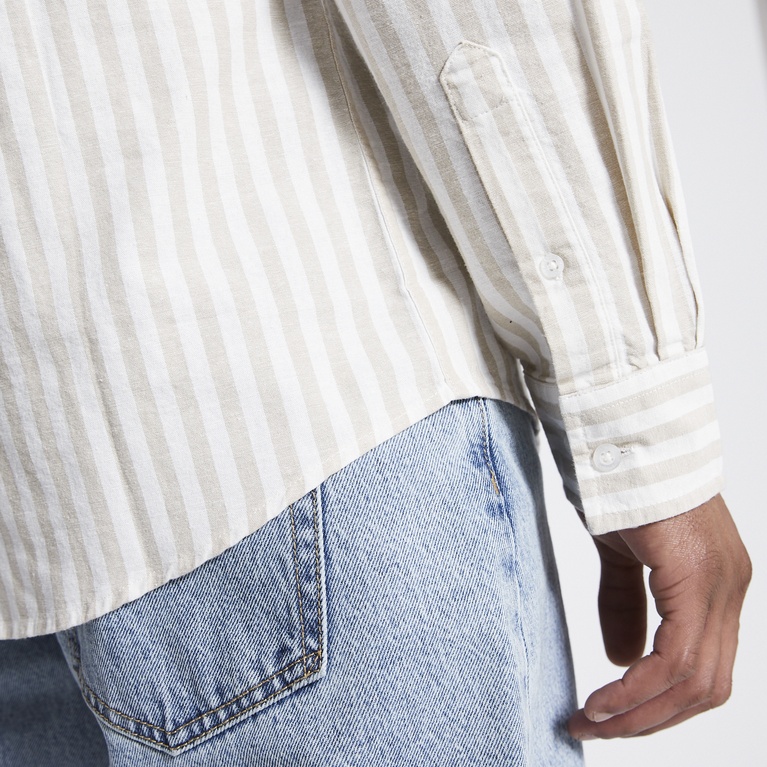 Linen blend shirt "Lucas Stripe"